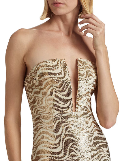 Golden Instinct Mini Dress