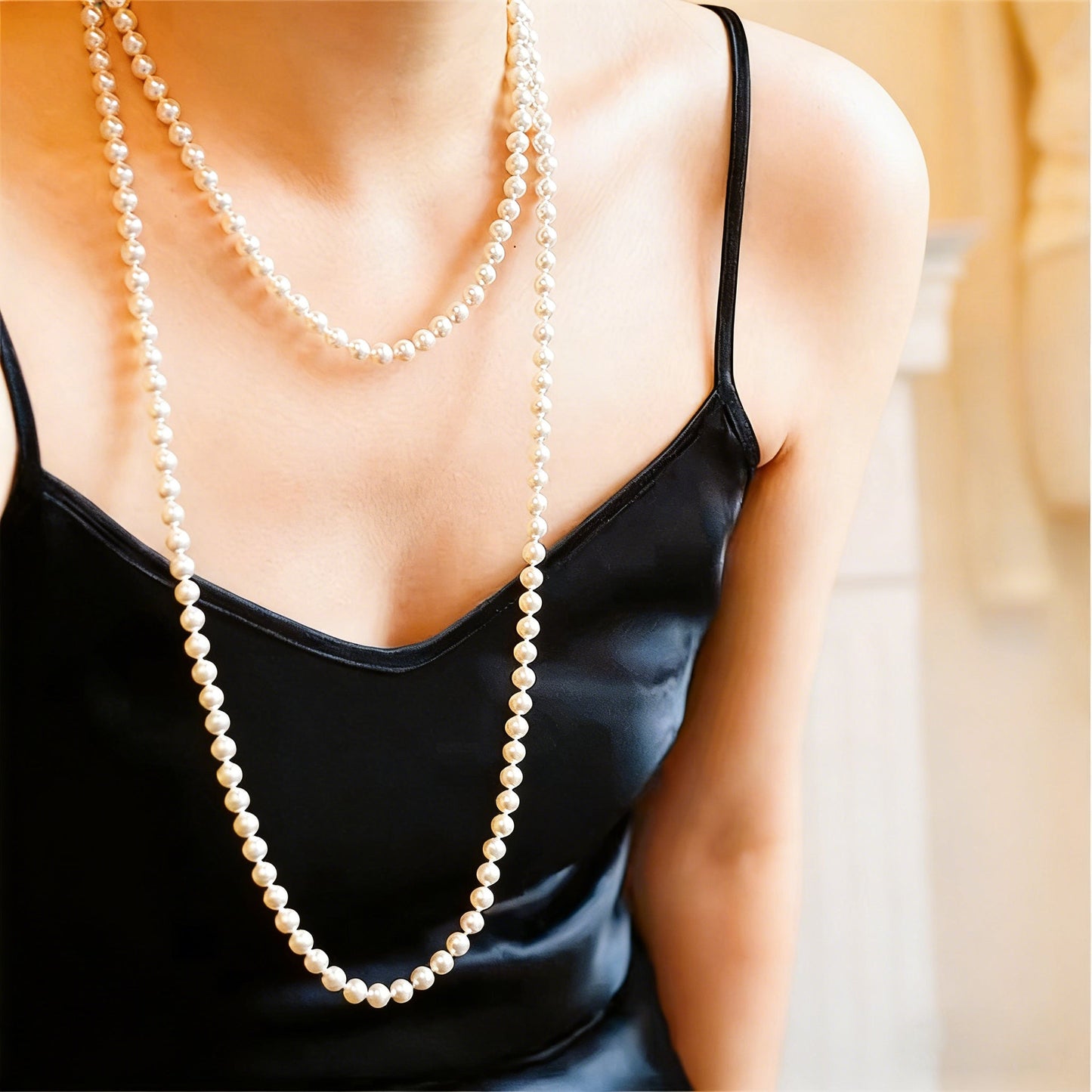 Opaline 150CM Layered Pearl Necklace