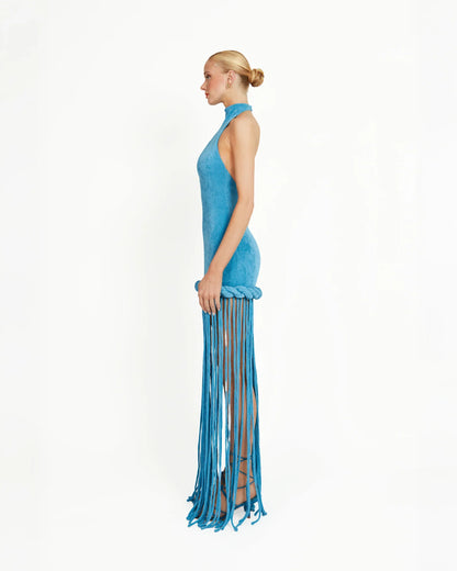 Midnight Tide Velvet Gown