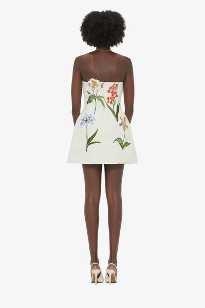 Ivory Bloom Mini Dress