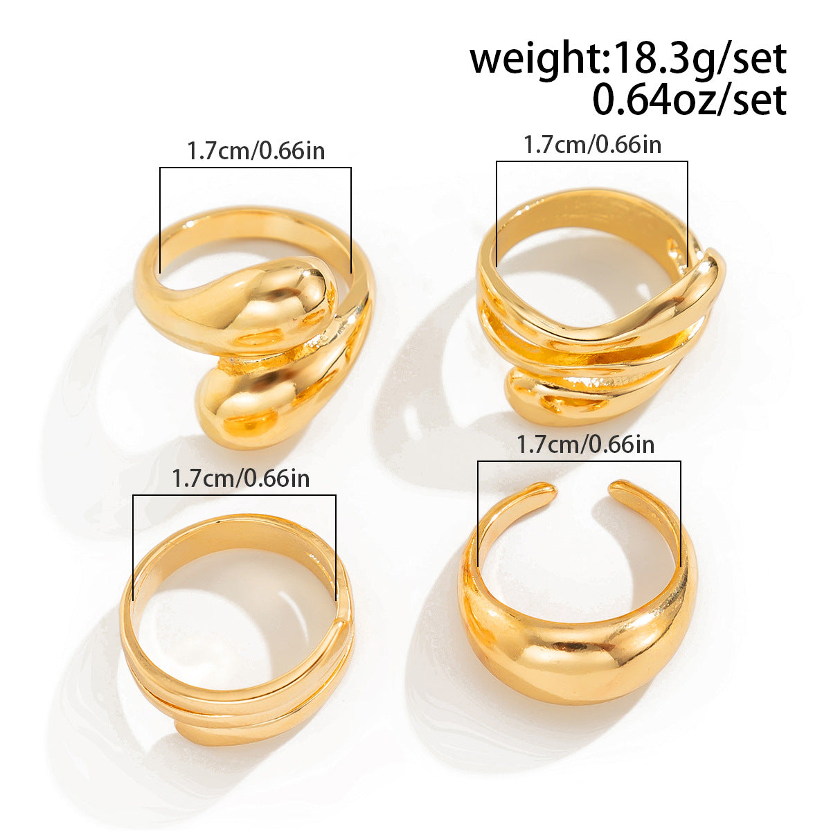 Lunara Layered Disc Bracelet Set