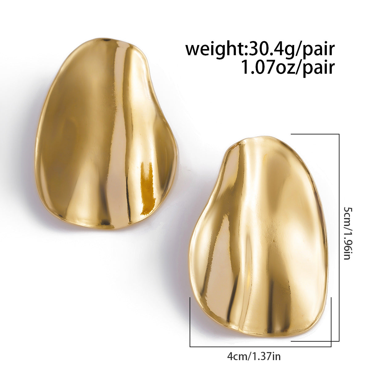 Auric Pleat Drop Earrings